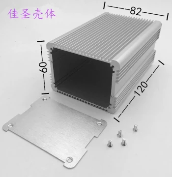 Amplifier Box Aluminum Alloy Enclosure DIY Chassis Box Profile Shell Power Supply Box Instrument Case Aluminum Shell Aluminum Box 82x60
