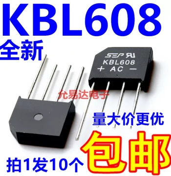 KBL608 Rectifier Flat Bridge Bridge Stack/Full Bridge Brand New Only [10 Pieces]