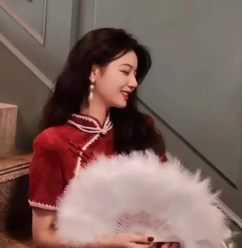 Feather Fan for Cheongsam Night Shanghai Dance, Plush Republic of China Ancient Style White Goose Feather Folding Fan, Photo Prop