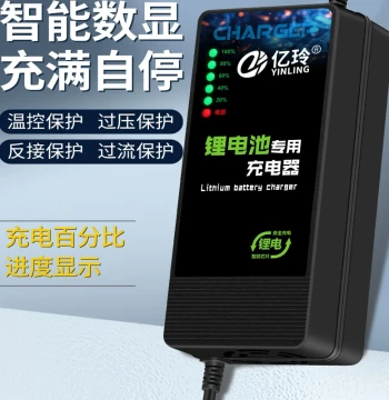 Lithium Battery Charger for E-Bikes and Scooters - Universal Smart Charger for 48V 3A, 36V 2A, 24V, 60V 5A, 72V 8A Batteries