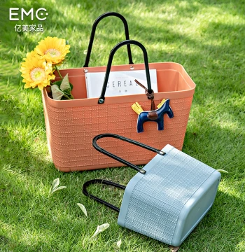 Handled Basket Vegetable Basket Handheld Basket Grocery Basket Picnic Basket Fruit Basket Gift Large Capacity Thickened Plastic Shopping Basket
