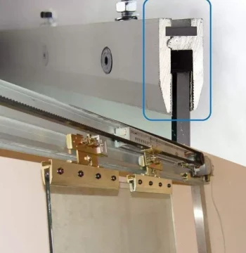 Heavy-Duty Automatic Door Long Hanging Clamp – Frameless Glass Sliding Door Clip, No-Drill Aluminum Sensor Door Clamp