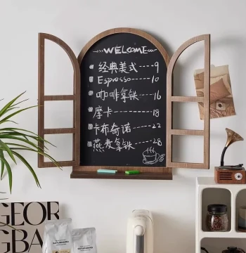 DIY Creative Small Blackboard American Retro Distressed Fake Window Display Board Hand-Writable Erasable Wall Decoration 3D Painting