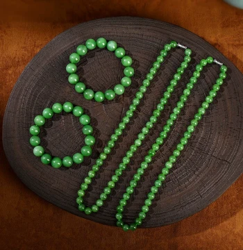 Natural Hetian Jade Jasper Bracelet Finished Beaded String Necklace Live Stream Exclusive Purchase