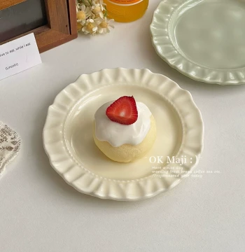 Instagram-Style 6-Inch Small Plate, Premium Feel Dessert Dish, Ceramic Dinnerware, Cute Dessert Plate, Exquisite Cake Saucer