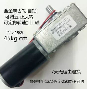 634 Turbine Worm Gear DC Reduction Motor Small Motor 12V24V High Torque Forward/Reverse Adjustable Speed