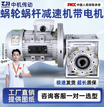 RV Worm Gear Reducer with Motor NMRV Turbo Reducer Integrated Motor 380V Gearbox