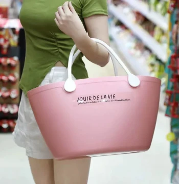 Supermarket Shopping Basket, Handheld Plastic Fruit/Veggie Crate, Portable Grocery Carrier, Large Picnic Eco-Friendly Home Utility Basket