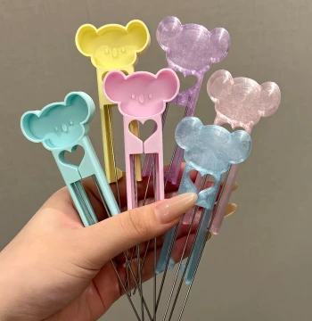 KK Fuse Bead Pen: Original Koala Design with Bead Needle, Scoop, and Plate, 70mm Long Double-Needle Tool for Beginners