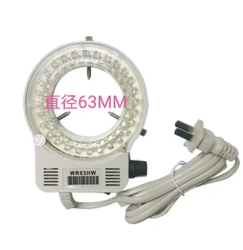 Microscope Light Ring LED Source with 63MM Inner Diameter, High Condensing Dimmable Integrated Adjustable Brightness