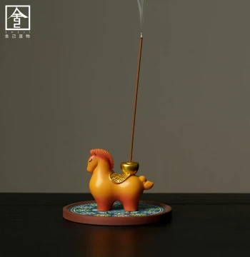 Tea Room Ambiance Setup: 'Instant Wealth' Incense Holder Ornament, Household Indoor Chinese Style Gift Incense Stick Holder, Tea Table Base