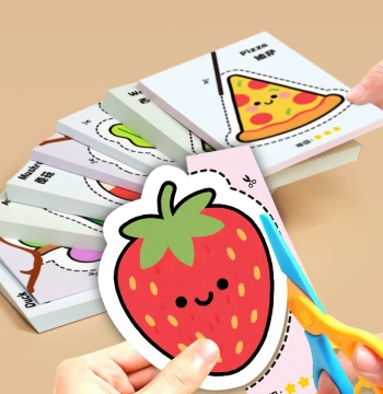 Children's Paper Cutting Craft Kindergarten Introductory Scissors 3-Year-Old Baby Fun DIY Material Kit Set Toy Book