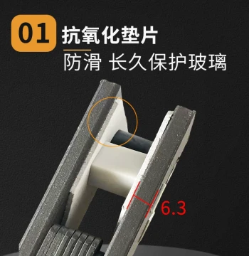 Thickened 304 Stainless Steel 15mm-19mm Glass Door Clamp Frameless Glass Door Top and Bottom Clamp Curved Clamp Lock Clamp Straight Clamp