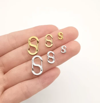 Figure-8 Ultra Mini Link Buckle 316 Stainless Steel Length Adjustment Clasp for Necklace Bracelet Bag Chain Pendant DIY Accessories