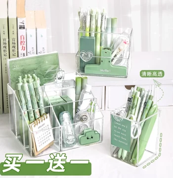 Acrylic Pen Holder Extra-Large Drop-Resistant High-Transparency