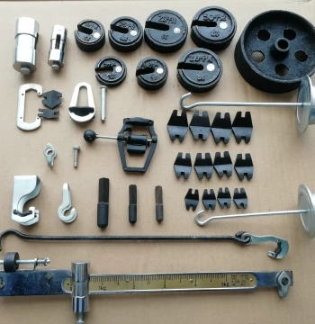 Old-Style Platform Scale Weights, Traction Counterweights, Incremental Weights, Calibration Weights, Switches, Test Accuracy Devices, Sliding Weights, Shims, Rulers, Bridge Knives