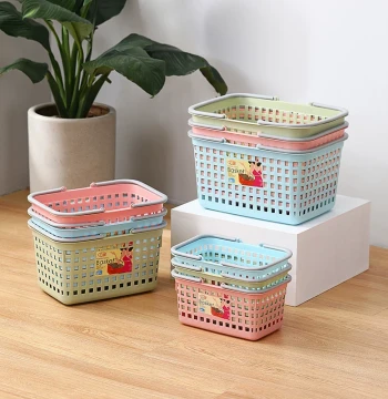 Supermarket Shopping Basket Handheld Grocery Basket Snack Convenience Store Shopping Bin Supermarket Plastic Shopping Cart Beer Basket Storage