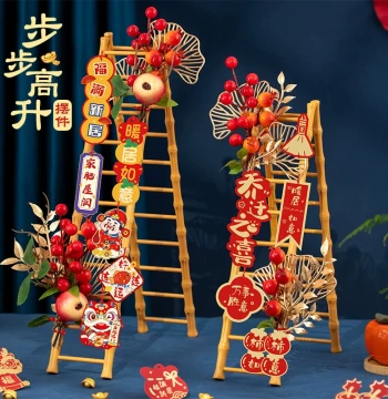 Housewarming Ceremony Supplies Moving-In Joy Gift Full Set New Home Decoration Step-by-Step Rising Ladder Ornament
