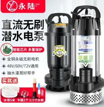 Yonglu Brushless DC Submersible Pump High Head 48V60V72V Universal Electric E-Bike Water Pump