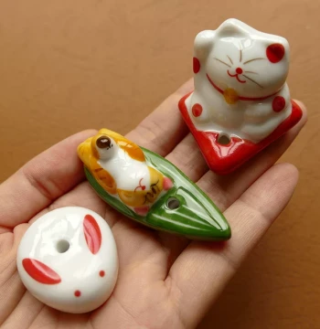 Cute Incense Holder Lying Flat Cat Rabbit Lucky Cat Indoor Ceramic Ornament Japanese Incense Burner Aromatherapy Zen Living Room