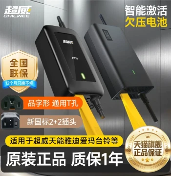Chilwee Lead-Acid Battery Charger, Universal for Electric Vehicles 60V 72V, Pin-Style Head, Auto Power-Off Smart Model
