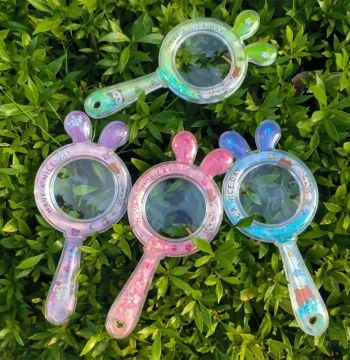 Children's HD Drop-Resistant Optical Lens Colorful Candy Cartoon Compact Cute Portable Baby Exploration Magnifying Glass