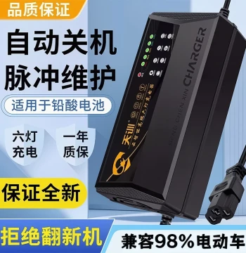 Electric Vehicle/Battery Charger with Auto Power-Off, Universal for 2/3-Wheel 48V 60V 72V 20A Lead-Acid Batteries