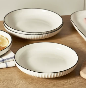 Japanese Style Plate Dish Tableware Bowl and Saucer Set, Home Ceramic Flat Plate Cold Dish Round Plate Seasoning Dish Rice Plate Practical Plate