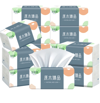 1 Pack Premium Raw Wood Tissue Paper Whole Box Household Value Pack Napkins Facial Tissues Toilet Paper Hand Towels wq