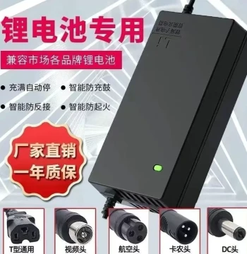 Lithium Battery E-Bike Charger: 48V/36V/60V/24V 2A, 72V 8A, Safe Universal Charging Device for Scooters