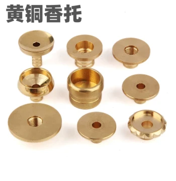 Brass Incense Holder Backflow Incense Copper Base Guide Flow Incense Copper Accessory Brass Non-Electroplated Incense Way Accessory Customization Supported