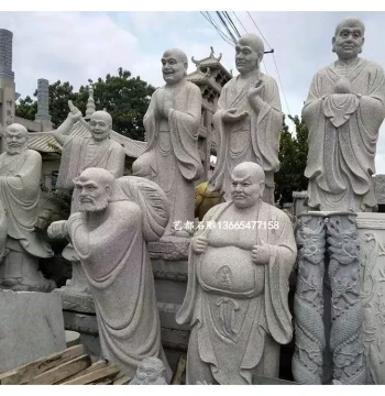 Stone Carved Buddha Statue Manufacturer, In Stock, Eighteen Arhats Temple Offering Manjushri Bodhisattva Three-Faced Guanyin, Quality Guaranteed