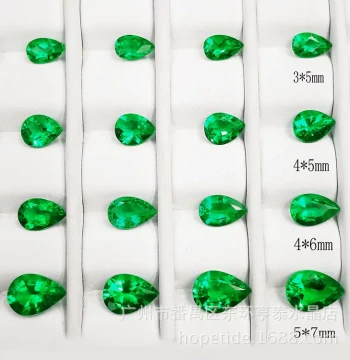 Lab-Grown Hydrothermal Emerald Loose Gemstone Cabochon - Muzo Color Synthetic Emerald, Colored Gemstone Factory Ready Stock