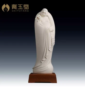 Daiyutang Chen Mingliang Ceramic Ornament 'Fortune Before Your Eyes' Buddha Statue Home Worship Maitreya Buddha Entryway Craft