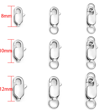 S925 Sterling Silver Necklace Clasp Connector, Square Lobster Clasp, DIY Pearl Bracelet Accessory Clasp