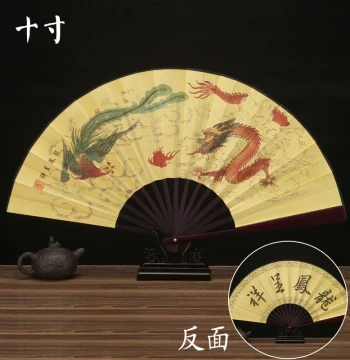 Summer Chinese Style Unisex Silk Fabric Folding Fan for Ancient Costume Dance Hanfu Traditional Gift Fans Wholesale
