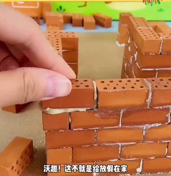 Little Mason Children's Toy: Architect DIY Handcraft Kit for Building Houses, Bricklaying, and Assembling Miniature Villas
