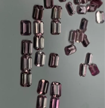 Factory Direct Supply Natural Pink Tourmaline Small Octagon 4*6 Emerald Cut Rectangular Chamfered