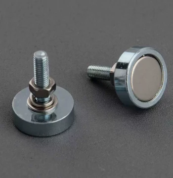 Shatterproof Round Strong Magnet Base with M456 Screw Rod for LED Panel Sensor Fixing and Retrofitting, Permanent Magnetic Suction Cup