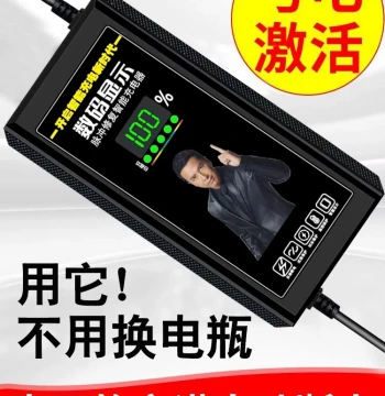 [New Premium Digital Display] Superwei Tianneng Universal Auto Power-Off EV Charger for 48V/60V/72V Batteries