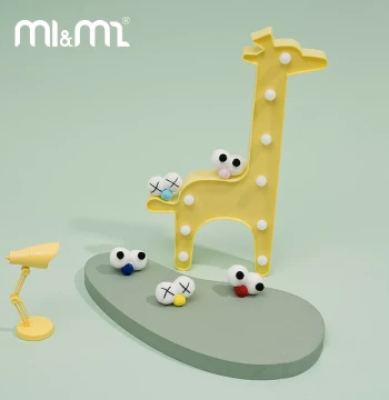 m1m2 Spanish Children's Shoe Brand Accessories Big Eye Cute Shoe Buckle Soft Elastic Pom-Pom Snap