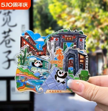 City Refrigerator Magnets – Chengdu, Chongqing, Kunming, Lijiang, Beijing, Shanghai, Hangzhou, Wuhan, Nanjing – Travel Souvenir Cultural Creatives
