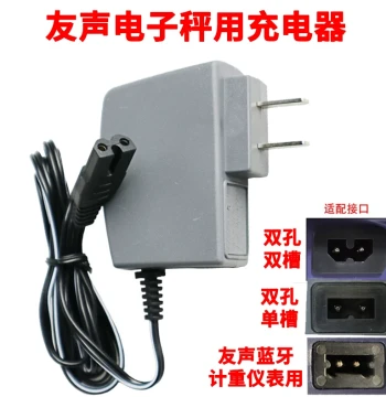 Shanghai Yousheng Electronic Scale Dual-Slot Charger XK3100 - Universal Power Cord for Platform and Hanging Scales
