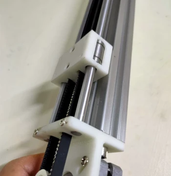 Timing Belt Linear Dual Ball Bearing Rail Slide - DIY Cross Rail Workbench for Stepper and Servo Motors