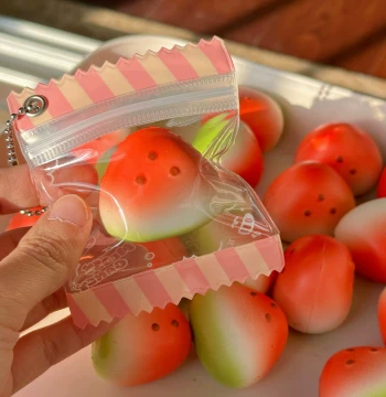 Watermelon Candy, Apple Candy, Strawberry Candy Slow-Rebound Stress Relief Squeeze Toy, Squishy Cute Fruit Candy Gift Toy