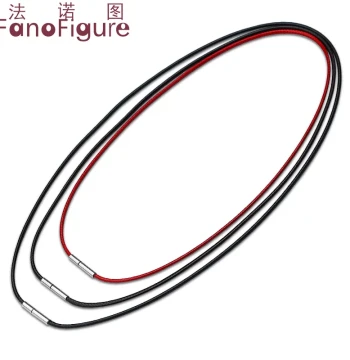 FanoFigure Necklace Cord Jewelry Pendant Hanging Cord Jade Pendant Cord Men Women Crystal Pendant Red Black Braided Wax Leather Rope
