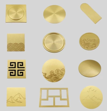 New Chinese Style Furniture Decorative Brass Sheets Yellow Bronze Decorative Patches Accessories Classical Home Pure Decoration Round Disc Auspicious Clouds Landscape