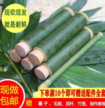 Fresh Bamboo Tube Zongzi Mold for Home Use, Bamboo Steamer for Rice, Commercial Street Vendor Special Tool for Sticky Rice