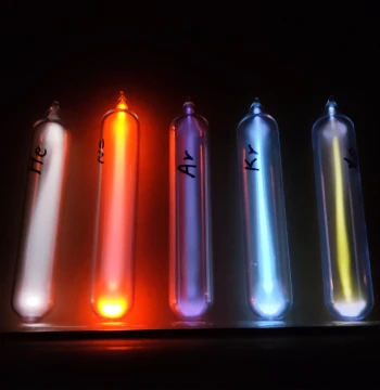 Rare Gas Glow Tubes, Glass-Sealed Rare Gas Luminous Elements for Collection and Experimental Teaching, Inert Gas Glow Tubes