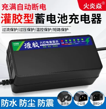 Potting Waterproof Electric Vehicle Battery Charger 48V12AH 60V20AH 72V Universal for Aima Yadea Graphene